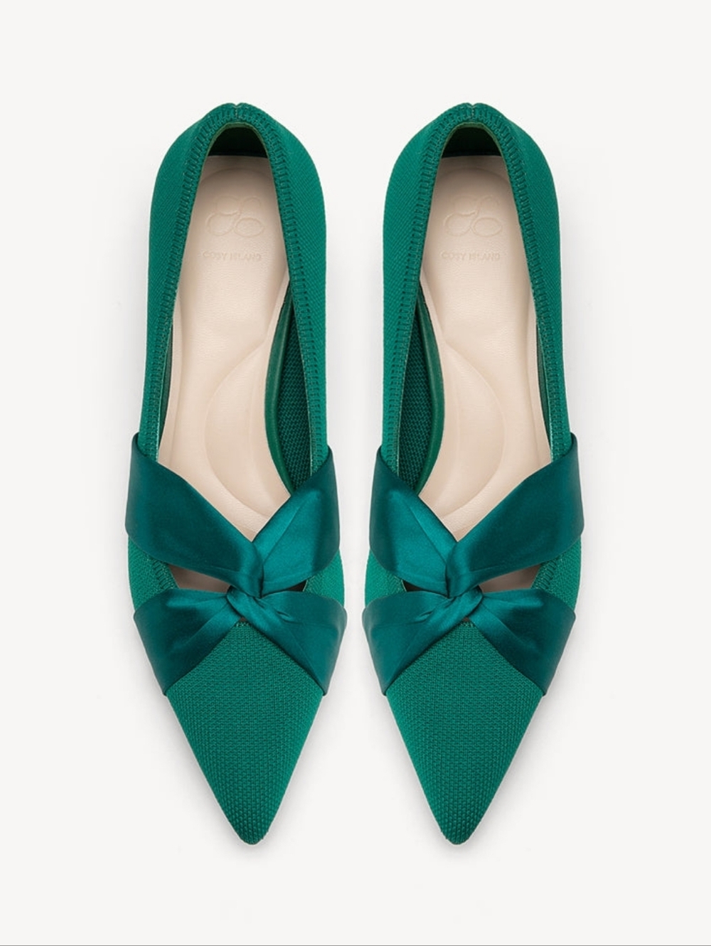 COSY ISLAND Kletta Pointed Toe Heeled Pump Green Size EU 36 US 6 NWOT